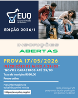 Estão abertas as inscrições para a edição 2026/1 do Exame Unificado de Química (EUQ)