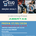 Estão abertas as inscrições para a edição 2026/1 do Exame Unificado de Química (EUQ)