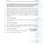 ATA DE HOMOLOGAÇÃO DAS INSCRIÇÕES PARA OS EXAMES DE SELEÇÃO DE CANDIDATOS AO DOUTORADO 2015.1