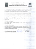 ATA DE HOMOLOGAÇÃO DAS INSCRIÇÕES PARA OS EXAMES DE SELEÇÃO DE CANDIDATOS AO DOUTORADO 2015.1