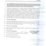 ATA DE HOMOLOGAÇÃO DAS INSCRIÇÕES PARA OS EXAMES DE SELEÇÃO DE CANDIDATOS AO MESTRADO 2015.1
