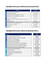 Cronograma Processo Seletivo 2016.1 PPGQB