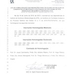 Homologação das Inscrições dos Processos Seletivos de Mestrado e Doutorado 2016.2 PPGQB