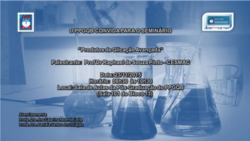 O PPGQB convida para o seminário do dia 23/11/15