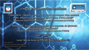 O PPGQB convida para os seminários do dia 11/04/2016