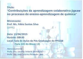 Próximo Seminário do PPGQB (13/04/2015)