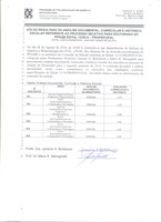 Resultado da análise documental curricular do processo seletivo de doutorado.