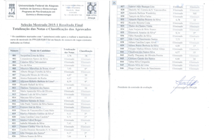 Resultado Final Após Análises dos Recursos do Processo Seletivo ao Mestrado 2015.1 (Edital 05-2015/PROPEP)