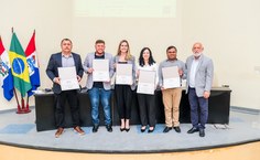 Novos membros da ABC - 2026-2030: Prof. José Edson Sampaio, Prof. Claudener Teixeira, Profa. Luiza Mercante, Profa. Aline Queiroz, Prof. Sandeep Tiwari e Prof. Anderson Gomes(Foto: Renner Boldrino/ABC)